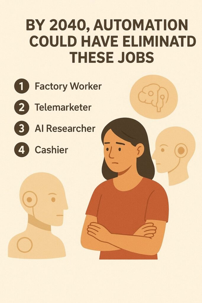 By 2040 , Automation could have eliminated these jobs.