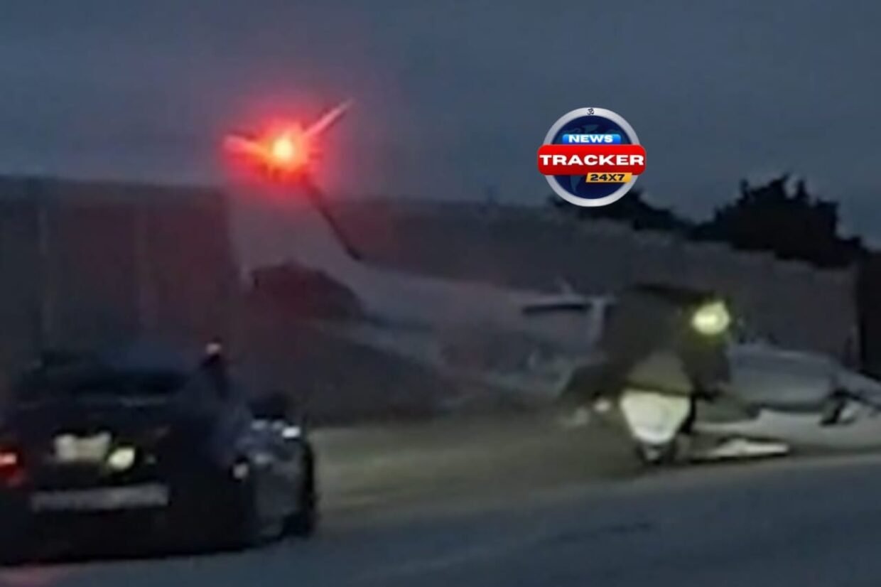 Florida plane crash : Jaw-dropping footage displays the moment little aircraft crashed on a car in the United States