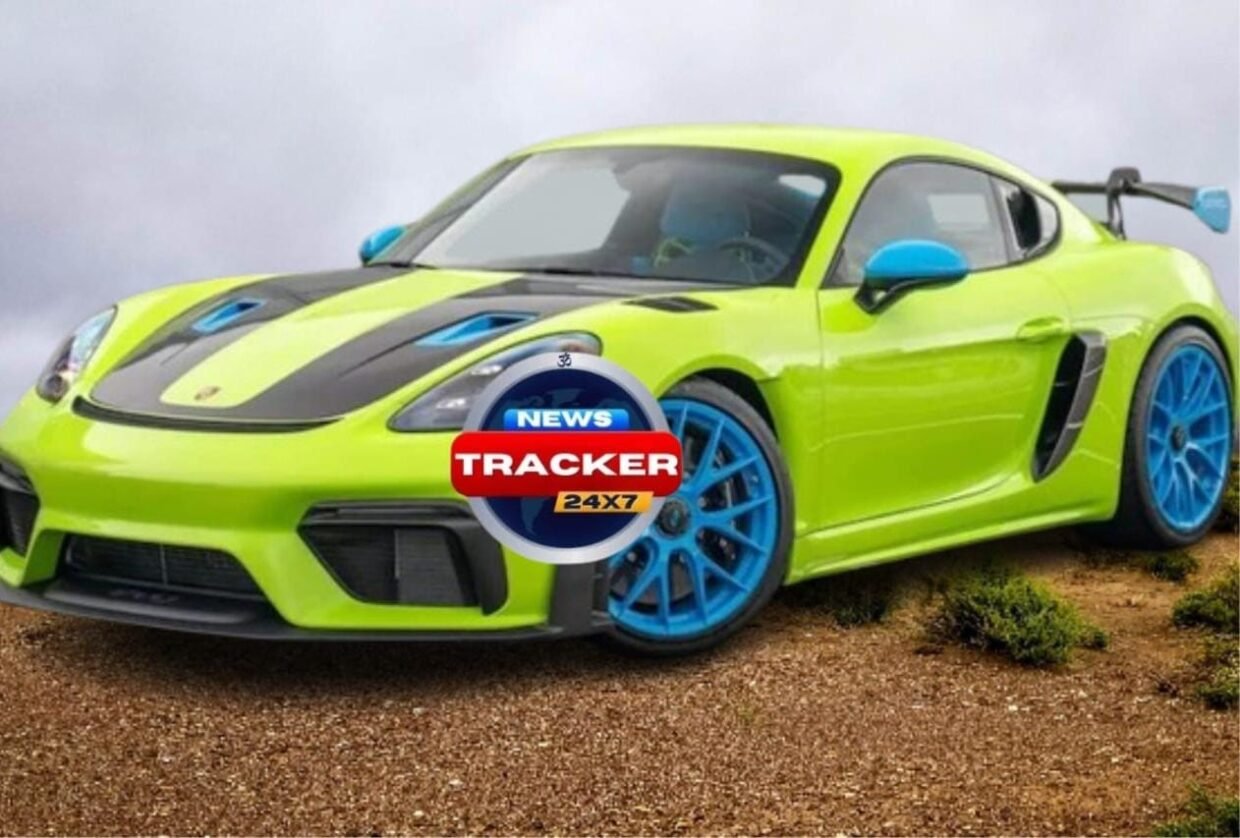 This vibrantly colored Porsche Cayman GT4 RS is someone's ideal specification.
