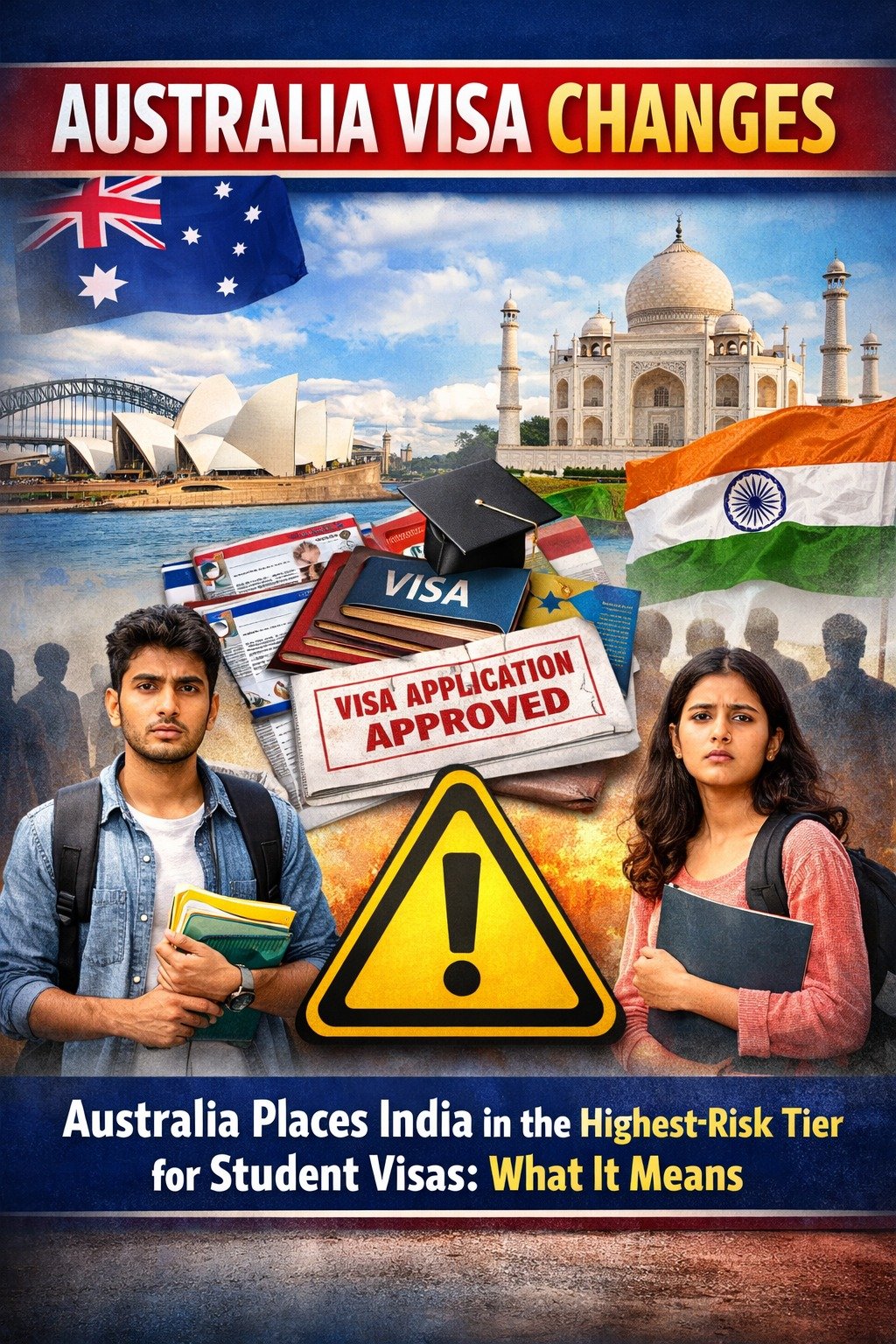 Australia Visa Changes : Australia Places India in the Highest-Risk Tier for Student Visas: What It Means