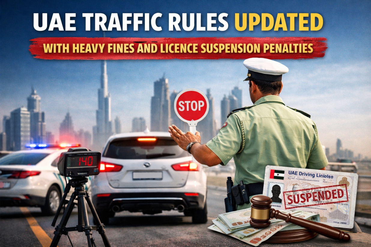 UAE Traffic Rules Updated with Heavy Fines and Licence Suspension Penalties
