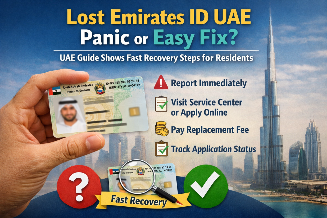 Lost Emirates ID UAE Panic or Easy Fix? UAE Guide Shows Fast Recovery Steps for Residents