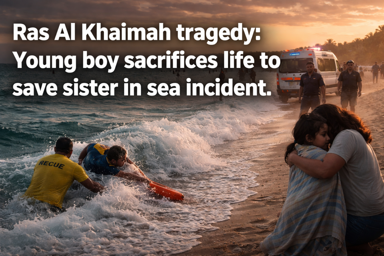 Ras Al Khaimah tragedy: Young boy sacrifices life to save sister in sea incident
