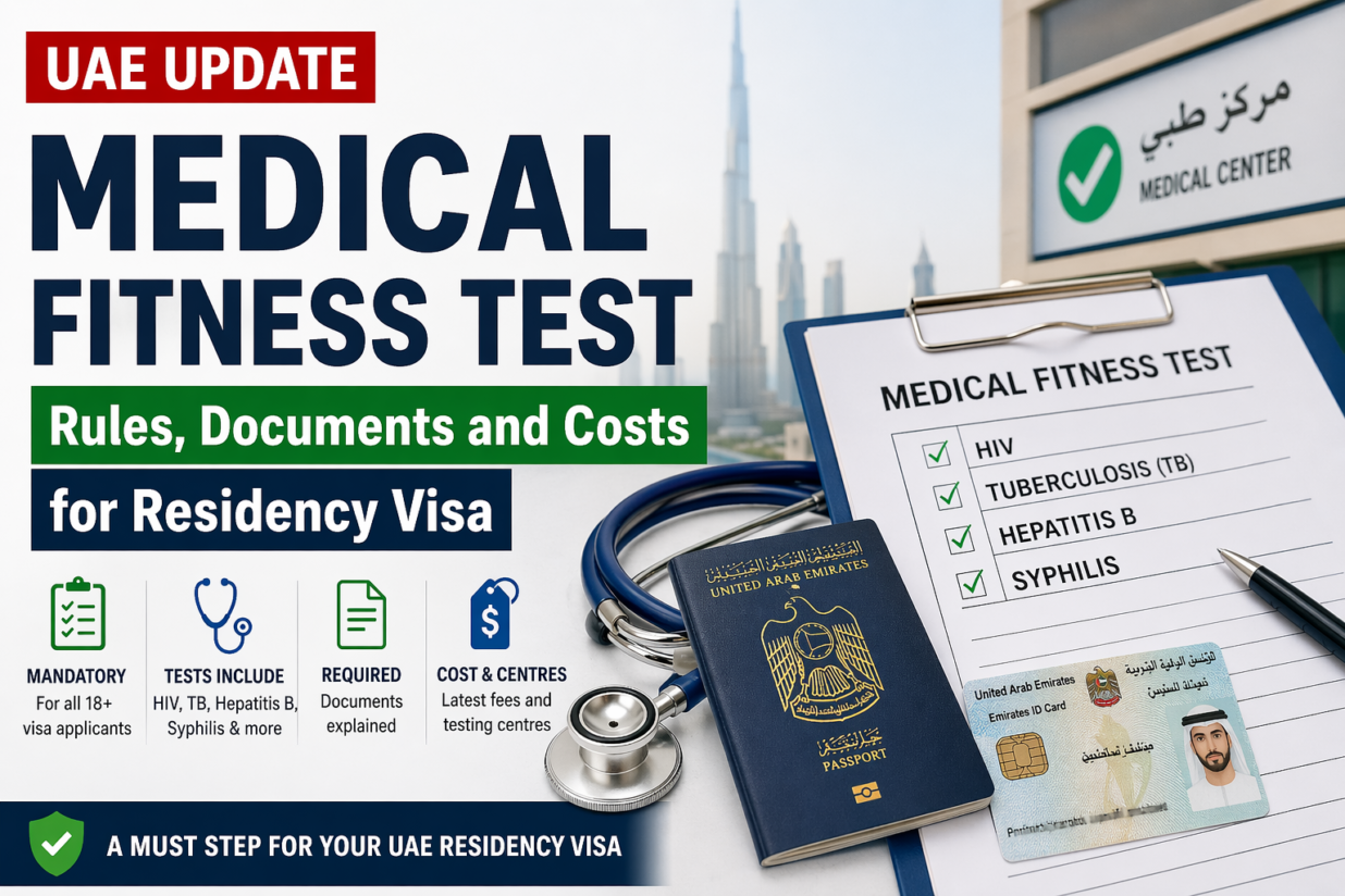 UAE Medical Fitness Test Update: Rules, Documents and Costs for Residency Visa