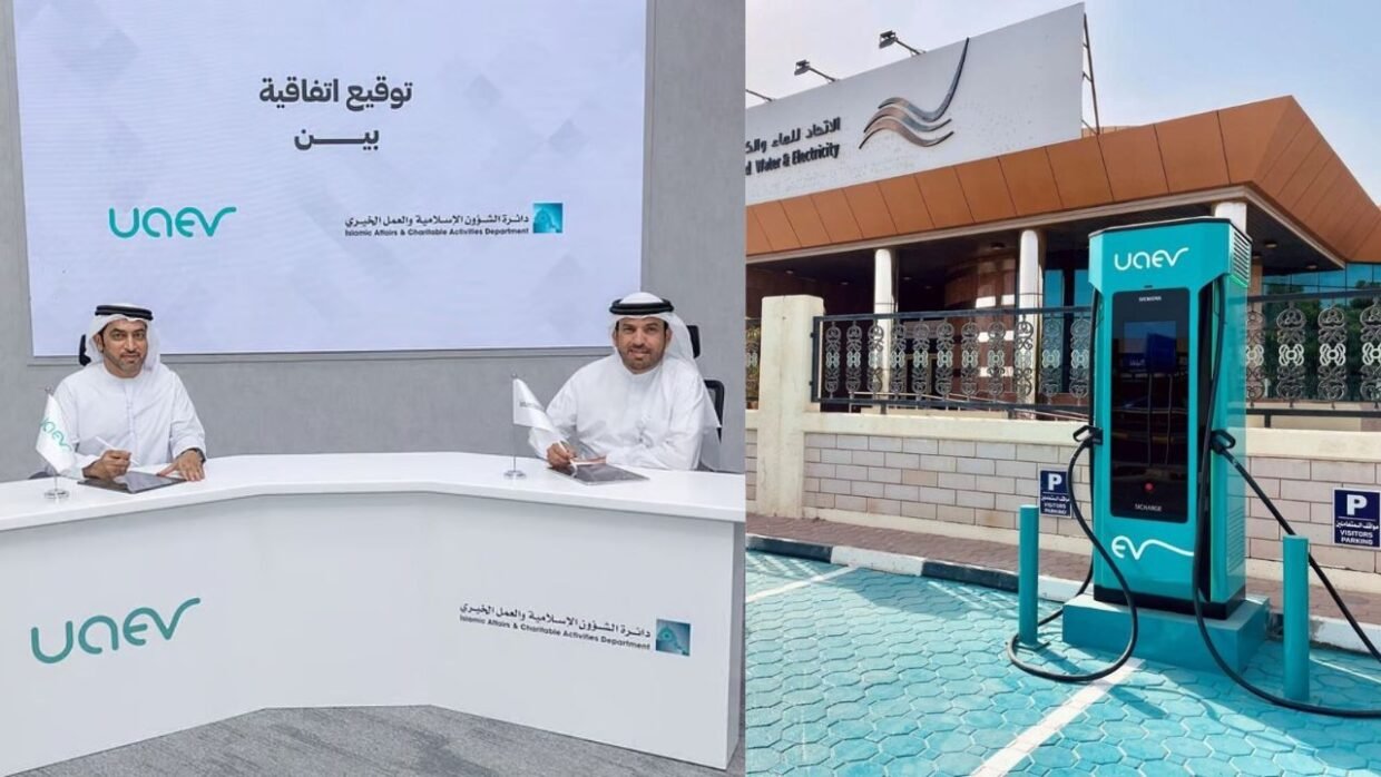 Dubai EV Charging Expansion: Smart Stations Installed at Mosques by IACAD, Emarat