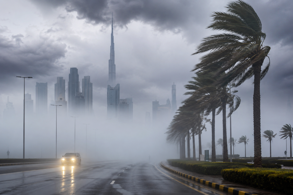 UAE Weather Update: Foggy Mornings and Strong Winds Likely Across the Country