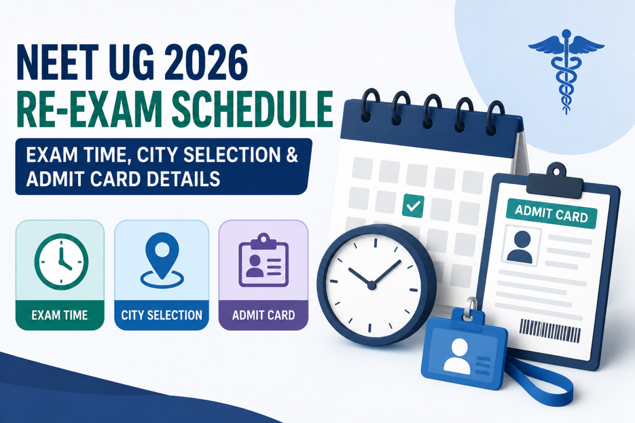 NEET UG 2026 Re-Exam Schedule: Exam Time, City Selection & Admit Card Details
