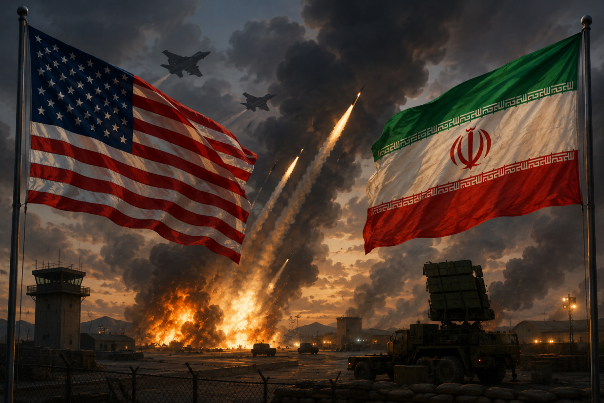 US Iran War Escalates As Tehran Strikes American Base After Bandar Abbas Attack