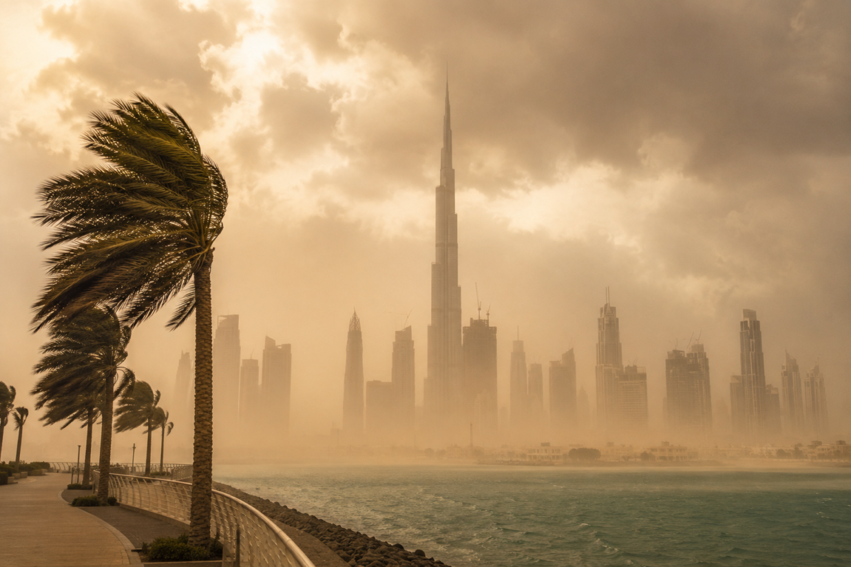UAE Weather Forecast: Powerful Winds and Dust Expected Across Weekend