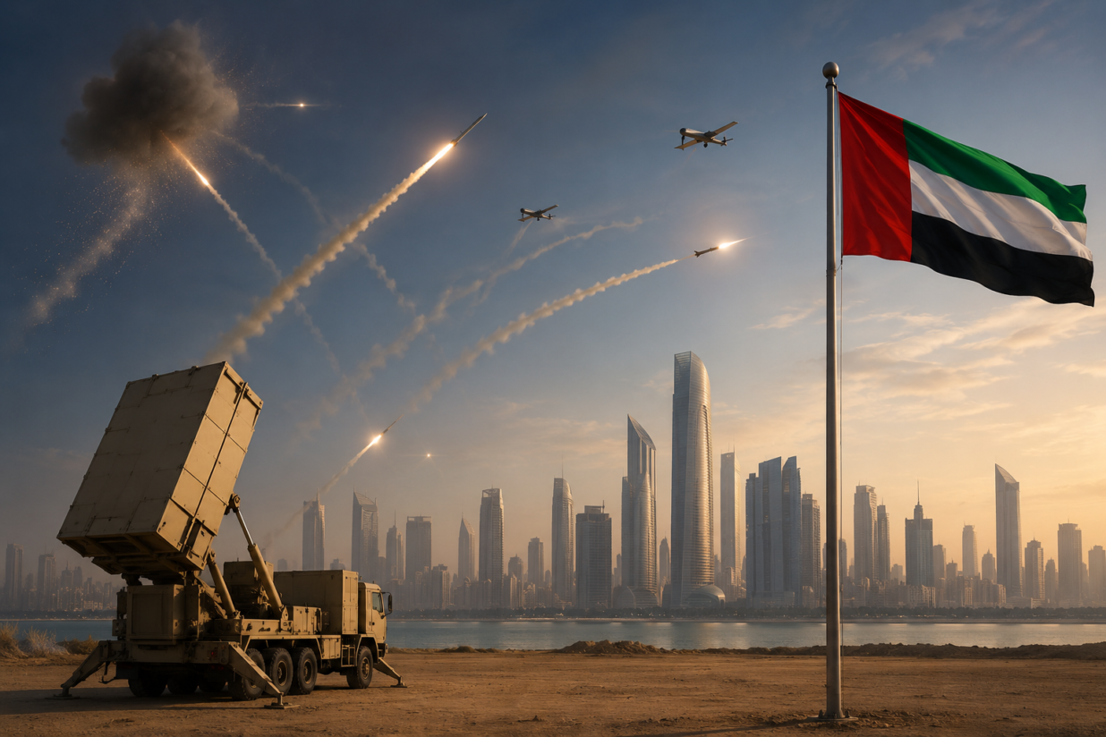 UAE Air Defence Stops 2 Ballistic Missiles and 3 Iranian Drones Today