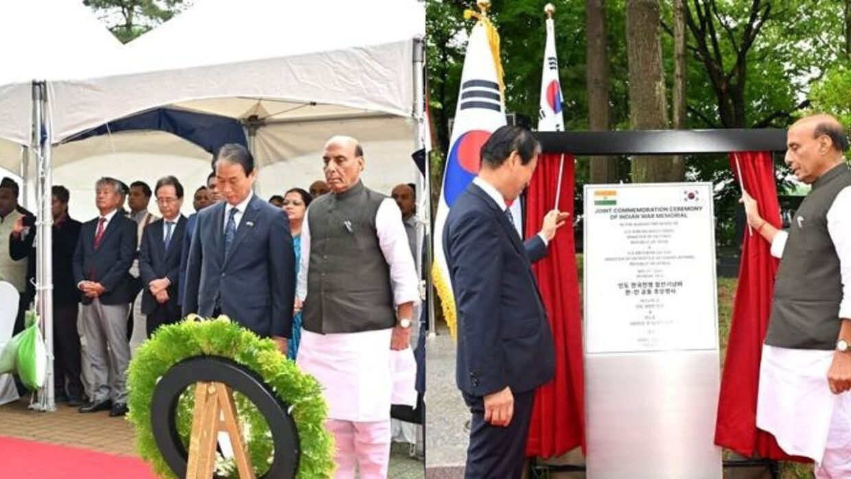 Rajnath Singh Opens Indian War Memorial in Seoul Honouring Korean War Heroes