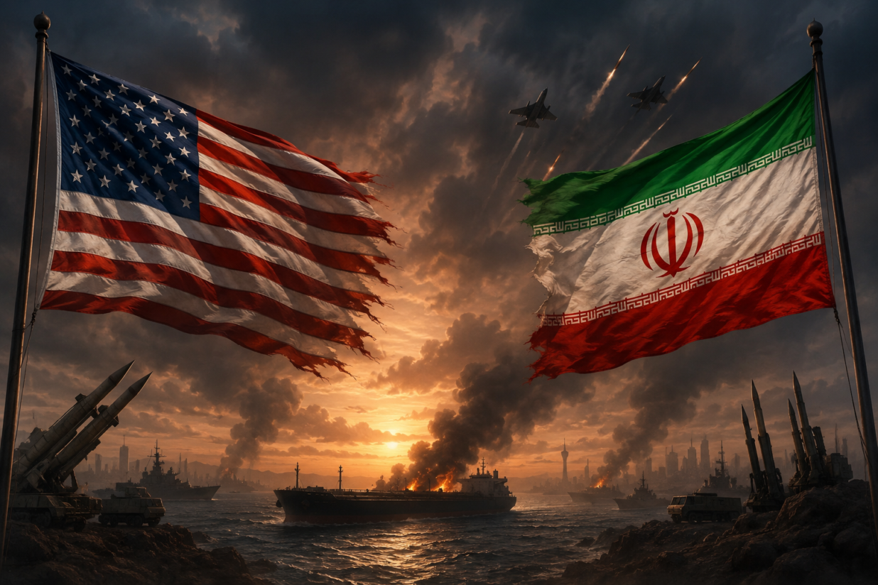 US-Iran Conflict Escalates After Hormuz Ship Attack; Tehran Warns of Massive Retaliation