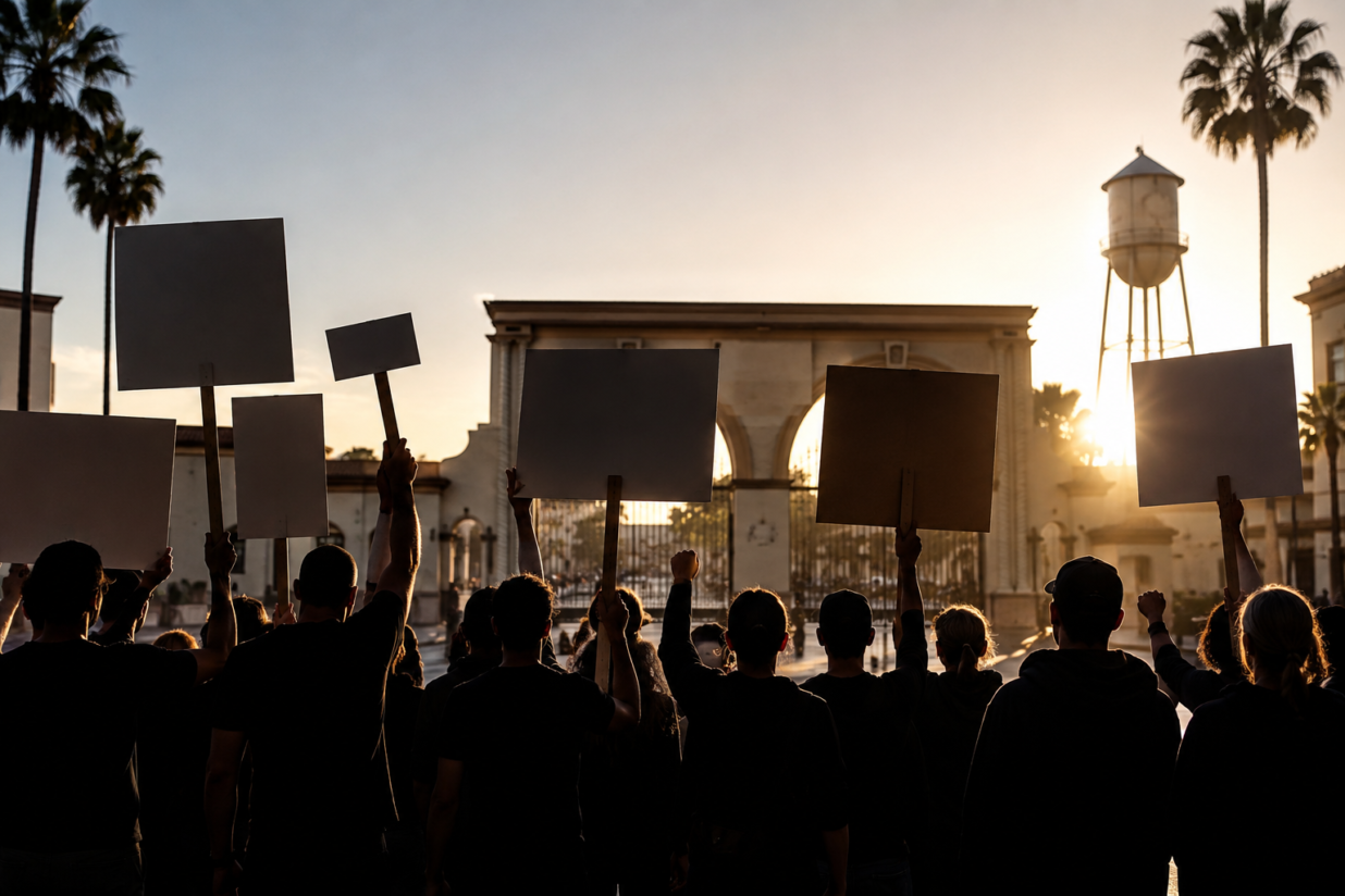 Hollywood Employees Protest Paramount Skydance Merger Deal