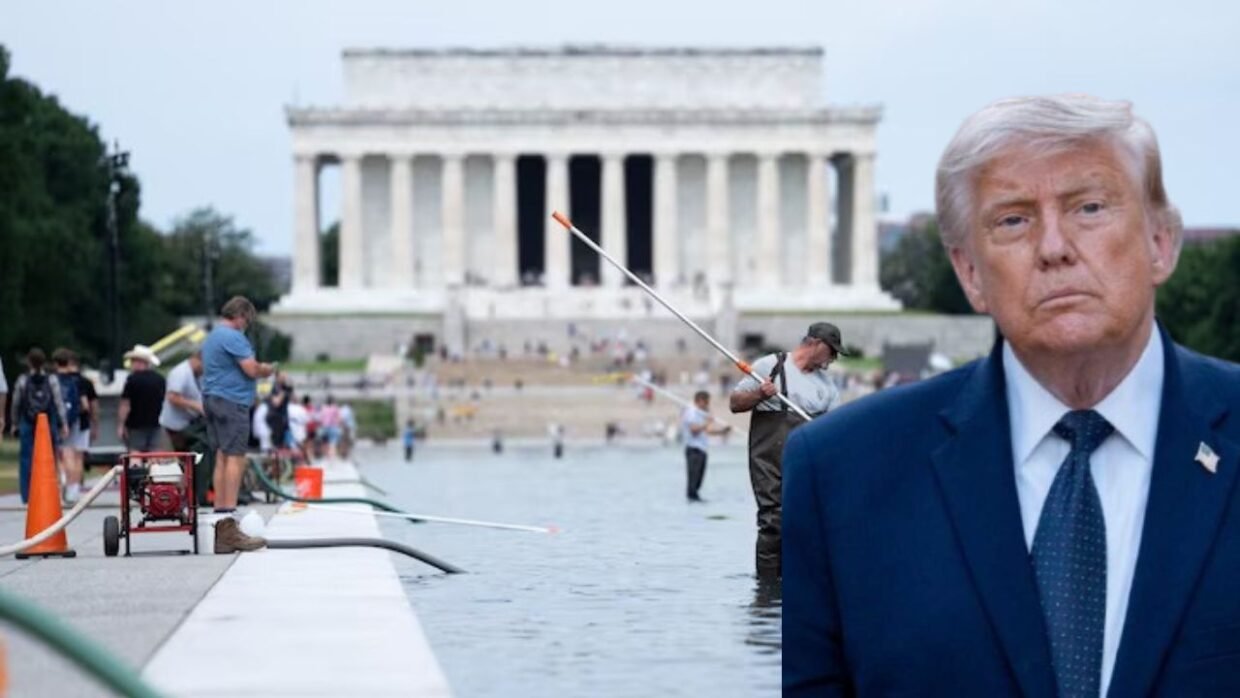 Donald Trump Says Washington Reflecting Pool Damaged by Vandals Needs Repair