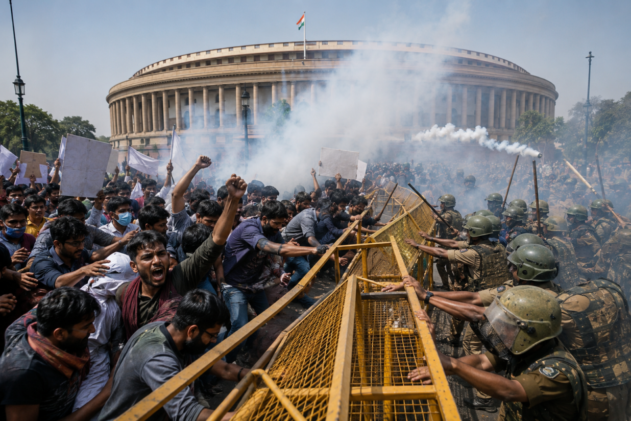 Delhi Police Report on Student Parliament March: 989 Protesters Had Criminal Records, Says Investigation