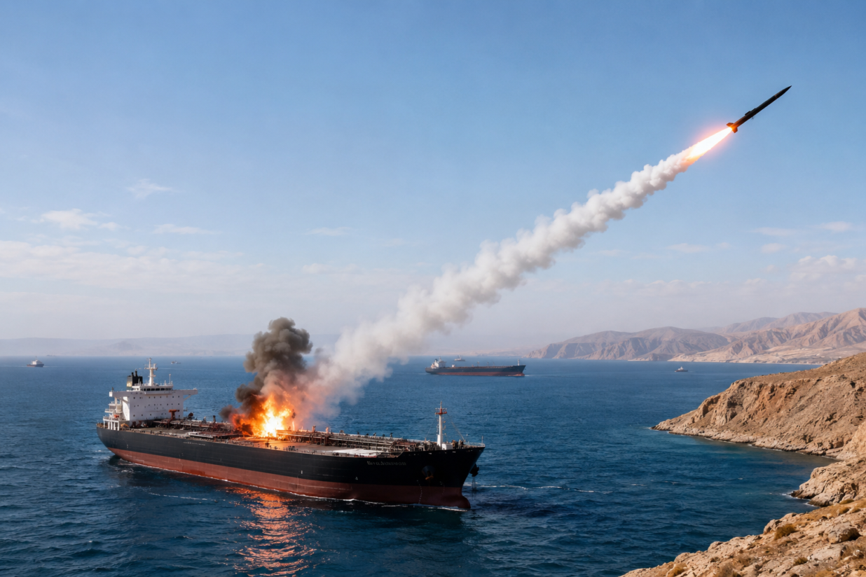 Iran Missile Attack: Commercial Ships Reportedly Targeted in Strait of Hormuz
