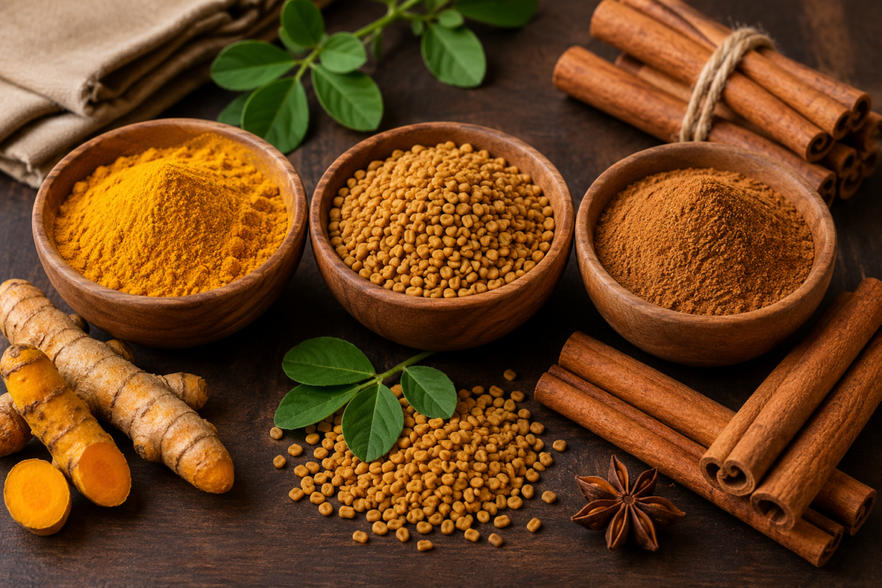 Cinnamon, Fenugreek and Turmeric Mixture Benefits: A Natural Combination That May Improve Your Health