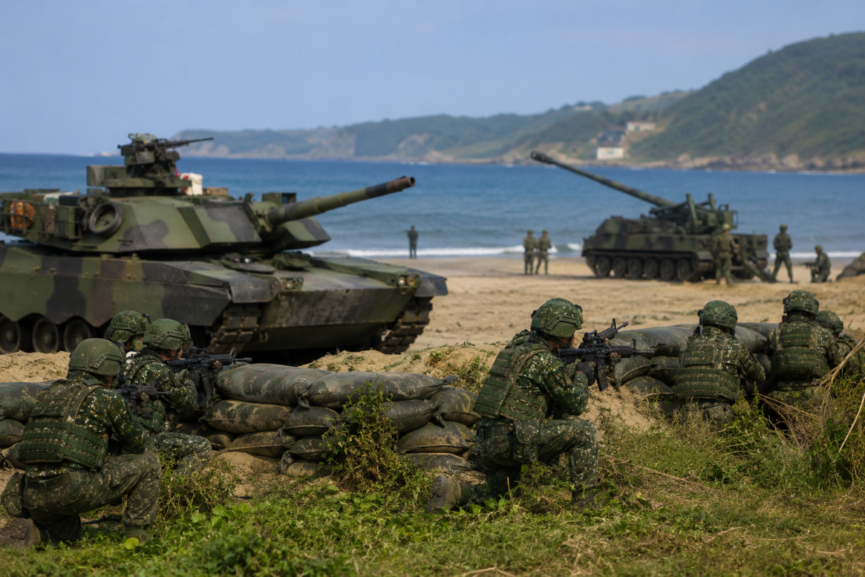 Taiwan War Games Simulate Chinese Airborne Assault, Mobile Internet Test Included