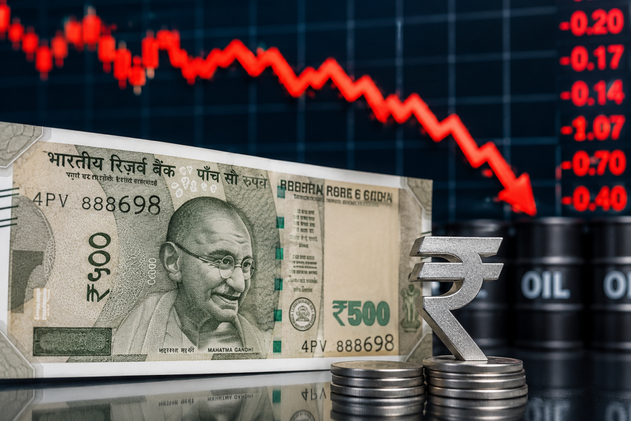 Indian Rupee Faces Oil Pressure as RBI Support Becomes Key