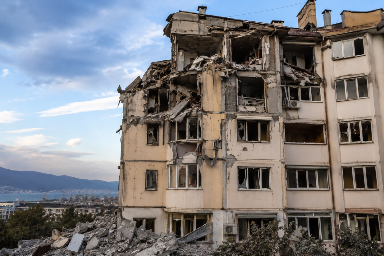 Drones Damage Residential Buildings in Novorossiysk After Overnight Black Sea Attack