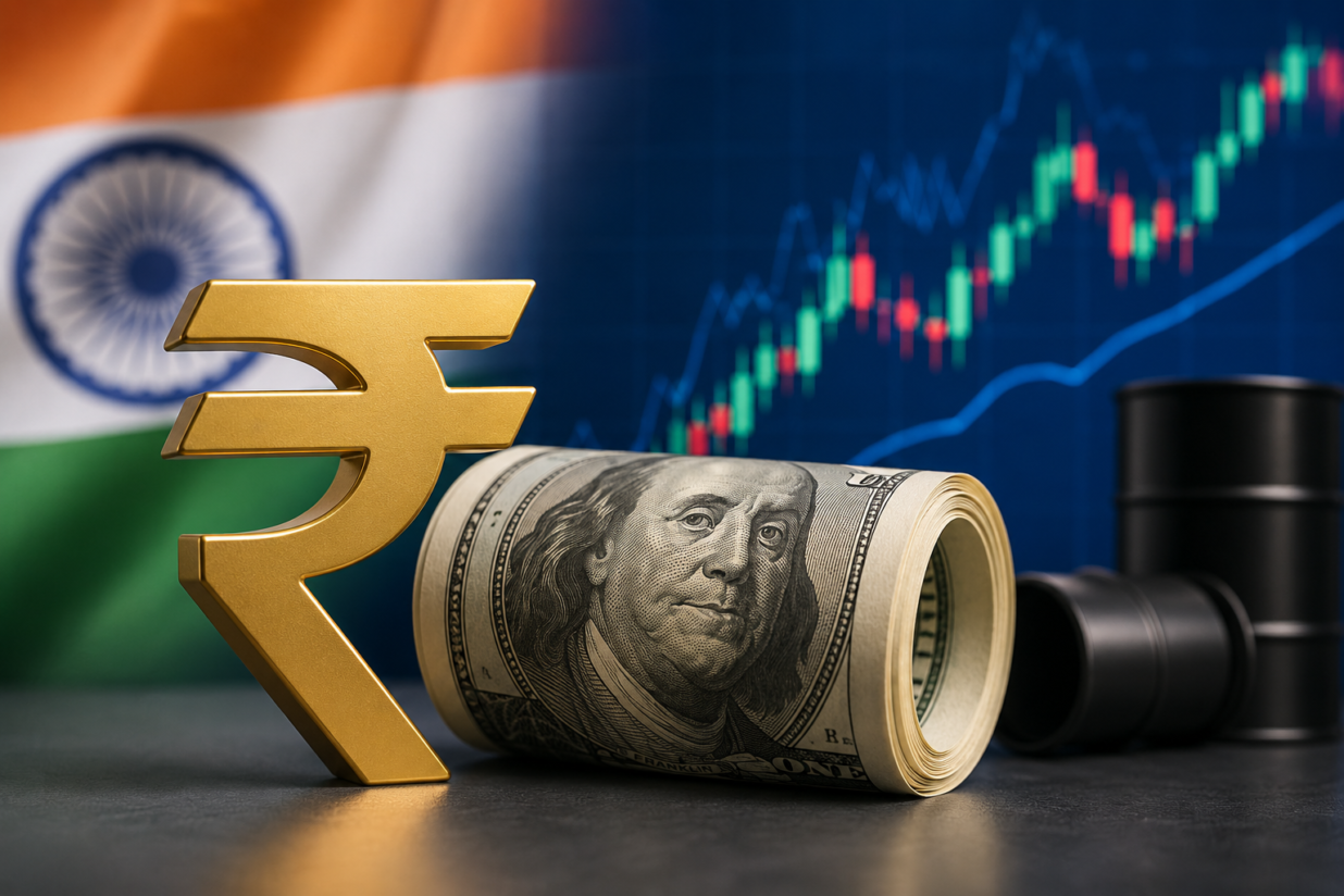 Rupee Under Pressure as Oil-Driven Dollar Demand Rises, RBI Limits Losses