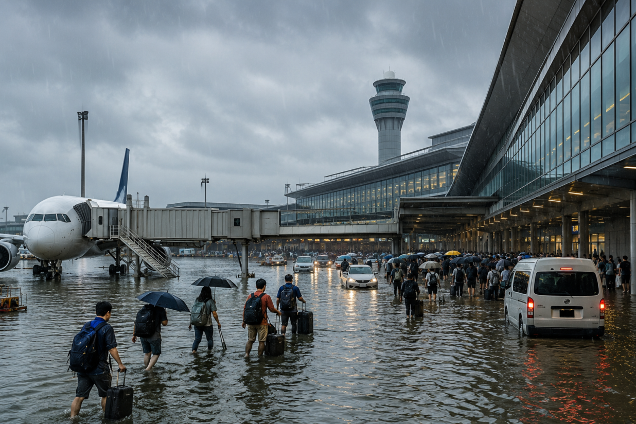 Narita Airport Chaos After Record Rain Leaves Thousands Stranded, Four Dead