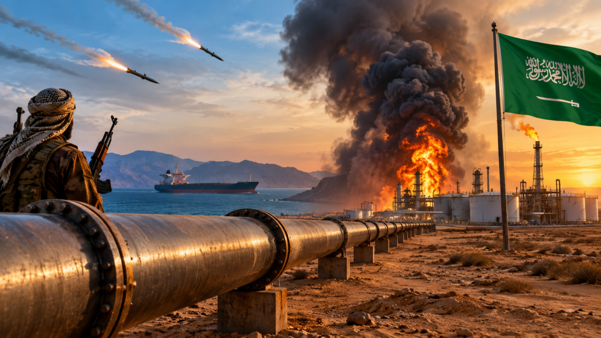 Saudi Oil Pipeline May Face Threat as Houthi Attacks Escalate