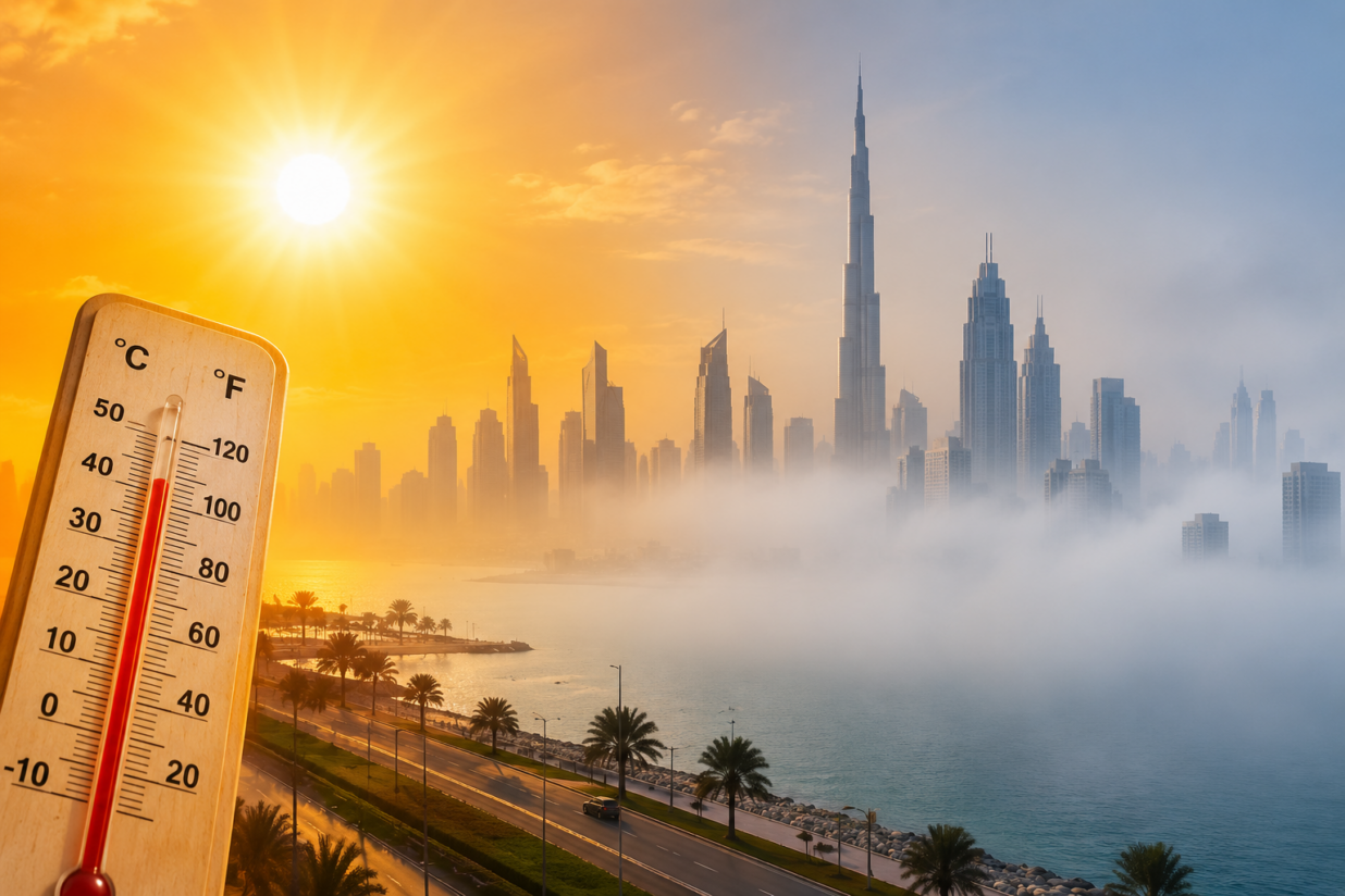 UAE Weather: 47°C Heat Brings Relief for Clear Skies but Humidity and Fog Raise Concerns