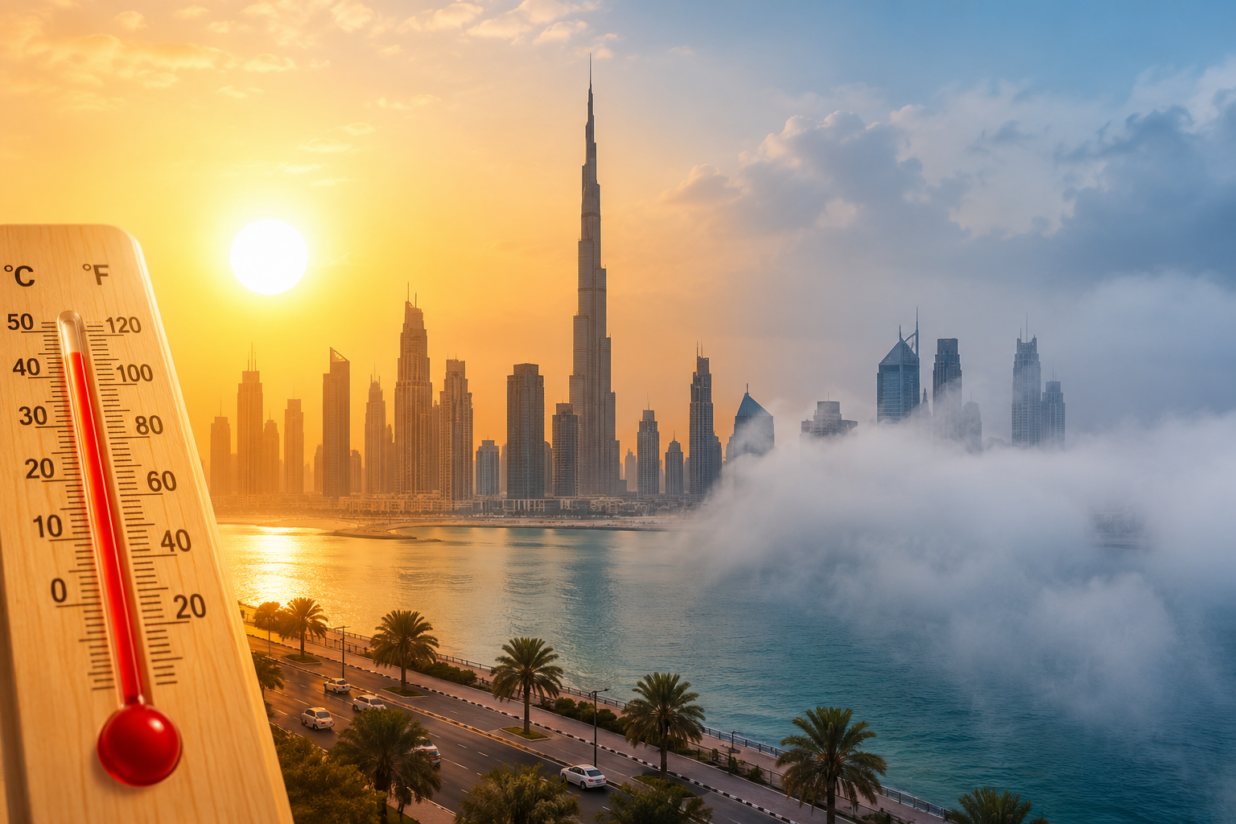 UAE Weather Forecast: Temperatures May Reach 48°C, Fog and Clouds Expected