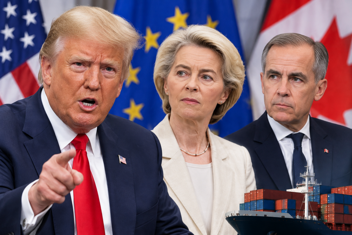 Trump EU tariffs: Trump Warns Europe of Heavy Tariffs Over Canada Proposal
