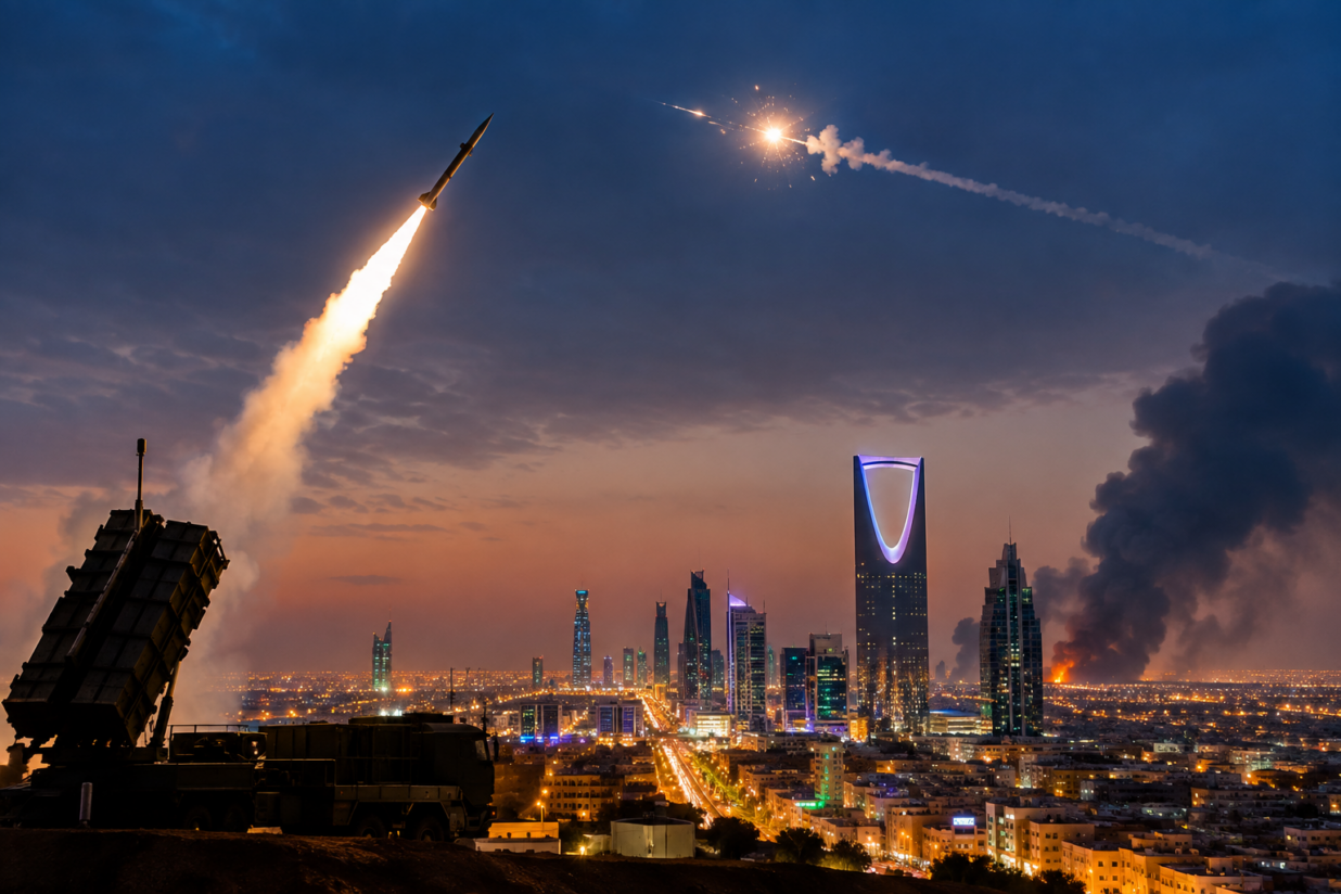 Houthi Missile Attack on Riyadh Intercepted by Saudi Air Defences