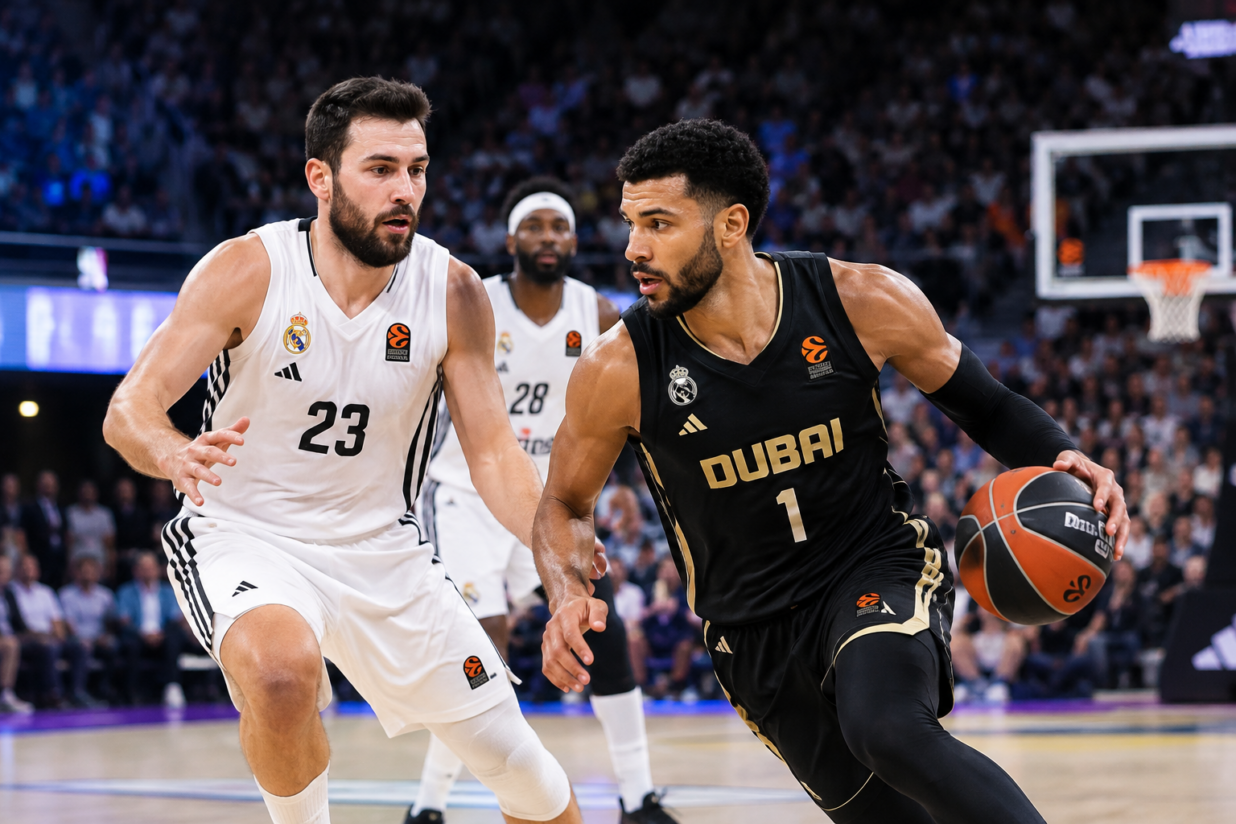 Dubai Basketball Edge Real Madrid 78-77 in Thrilling EuroLeague Home Opener