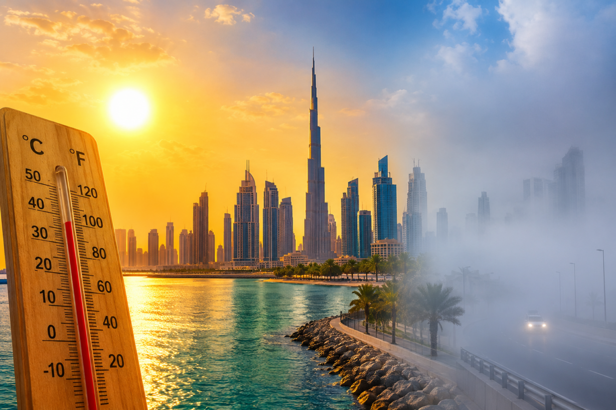UAE Weather Forecast: Temperatures Set to Hit 44°C as Fog Risk Rises