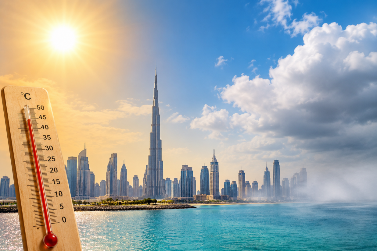 UAE Weather Forecast: Temperatures Could Reach 45°C as Clouds Gather in Some Areas