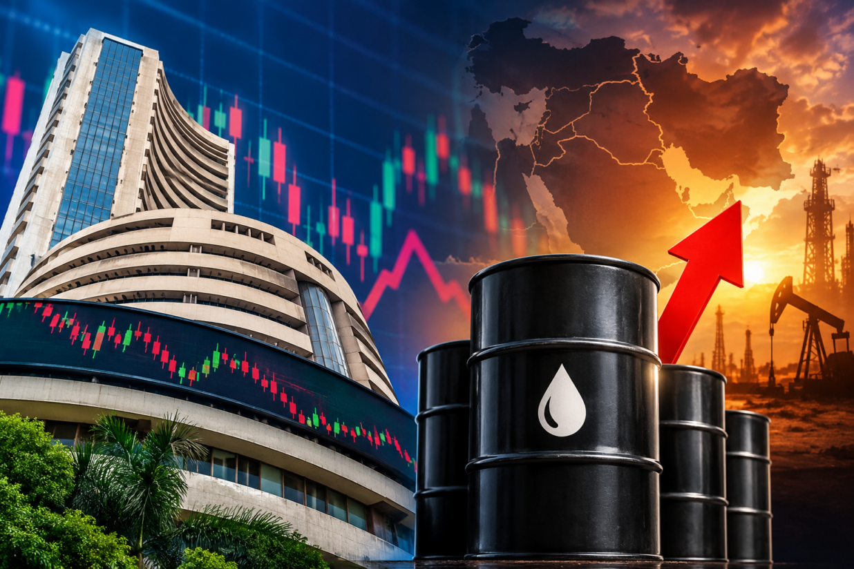 Indian Shares Set for Muted Opening as Oil Prices Rise on Middle East Tensions