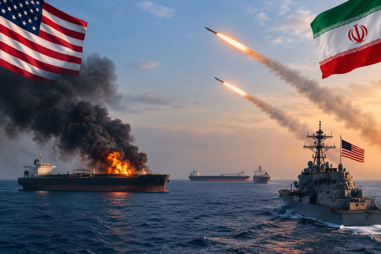 US Strikes Iranian Oil Tankers as Iran Launches Missiles Toward Jordan