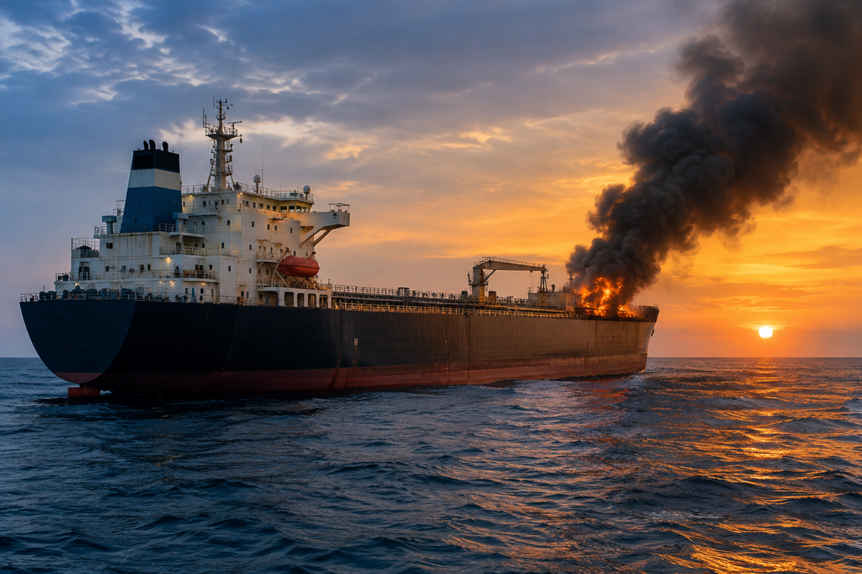 Indian Seafarers Missing After Drone Strike on Tanker Near Oman