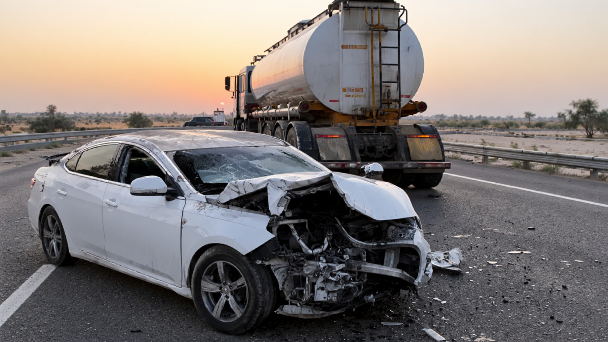 UAE Student Dies in Al Dhaid Road Crash Involving Fuel Tanker