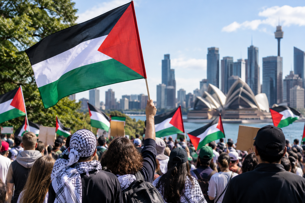 Australia Gaza Protests Draw Thousands Across 27 Cities