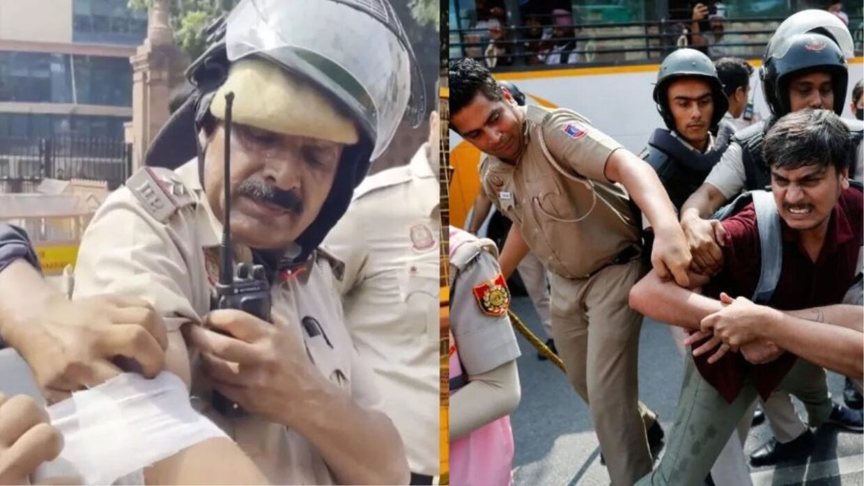 CJP Protest in Delhi Turns Tense as Two Police Personnel Are Injured
